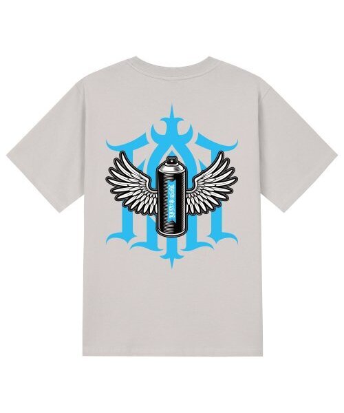 KAN6312(カン6312)の「KTC0066グラフィティ半袖Tシャツ - ベージュ(Tシャツ/カットソー・メンズ・その他・LARGE/MEDIUM/SMALL/X-LARGE)」の1枚目の写真