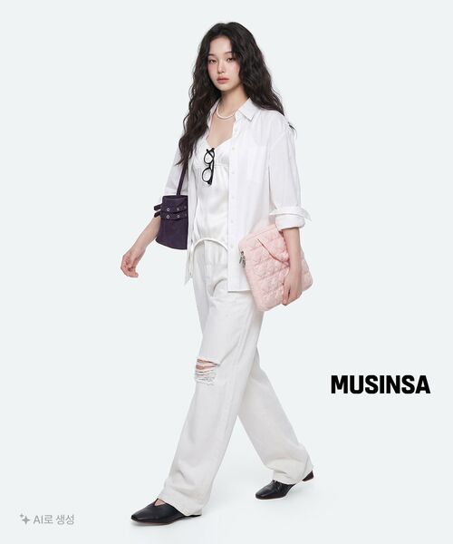 INSILENCE WOMEN(インサイレンスウーマン)の「ディストレスドピンタックデニム WHITE(デニムパンツ・レディース・その他・X-SMALL/SMALL/MEDIUM/LARGE)」の20枚目の写真