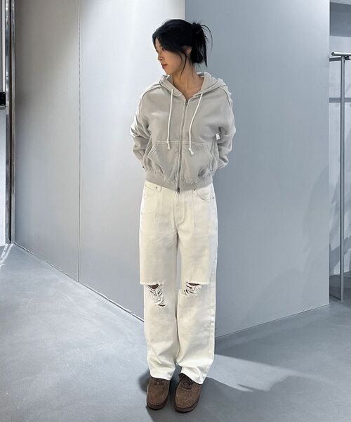 INSILENCE WOMEN(インサイレンスウーマン)の「ディストレスドピンタックデニム WHITE(デニムパンツ・レディース・その他・X-SMALL/SMALL/MEDIUM/LARGE)」の17枚目の写真