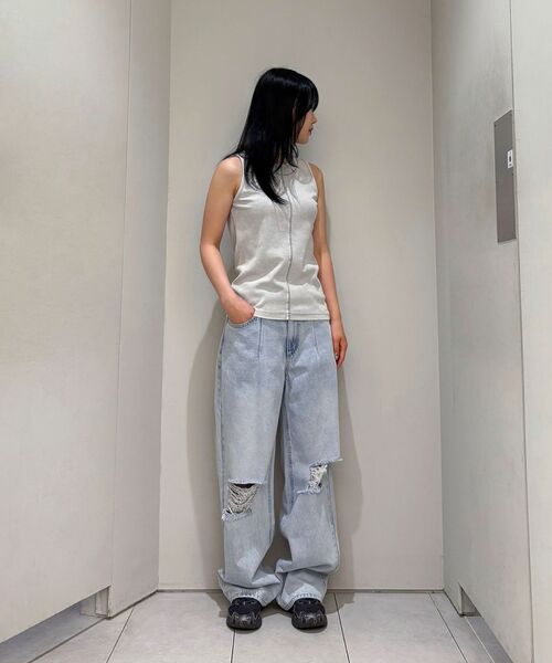 INSILENCE WOMEN(インサイレンスウーマン)の「ディストレスドピンタックデニム WHITE(デニムパンツ・レディース・その他・X-SMALL/SMALL/MEDIUM/LARGE)」の14枚目の写真