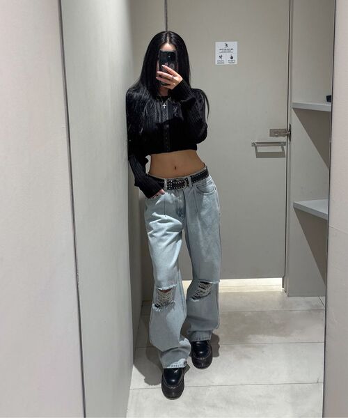 INSILENCE WOMEN(インサイレンスウーマン)の「ディストレスドピンタックデニム WHITE(デニムパンツ・レディース・その他・X-SMALL/SMALL/MEDIUM/LARGE)」の7枚目の写真