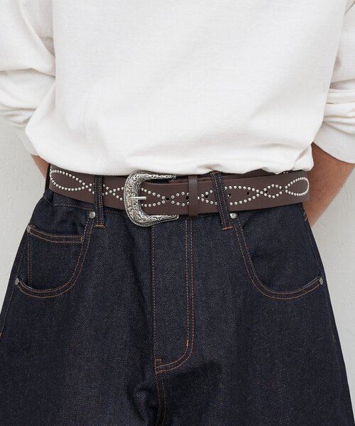 CIAOPANIC（チャオパニック）の「アソートスタッズベルト（ベルト・メンズ・シルバー/ダークブラウン/ブラウン/ブラック・FREE）」の3枚目の写真