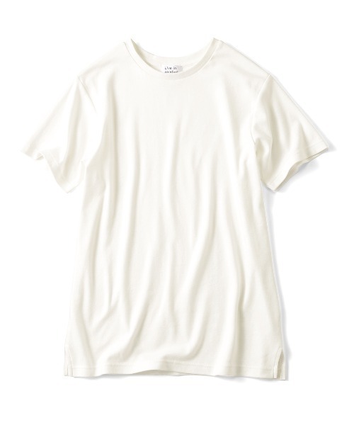 Live in comfort（リブインコンフォート）の「リブ　イン　コンフォート　吸湿発熱コットン素材のこだわりほか綿半袖白Ｔシャツ（Tシャツ/カットソー・レディース・ホワイト・3L/LL/L/M/S）」の4枚目の写真