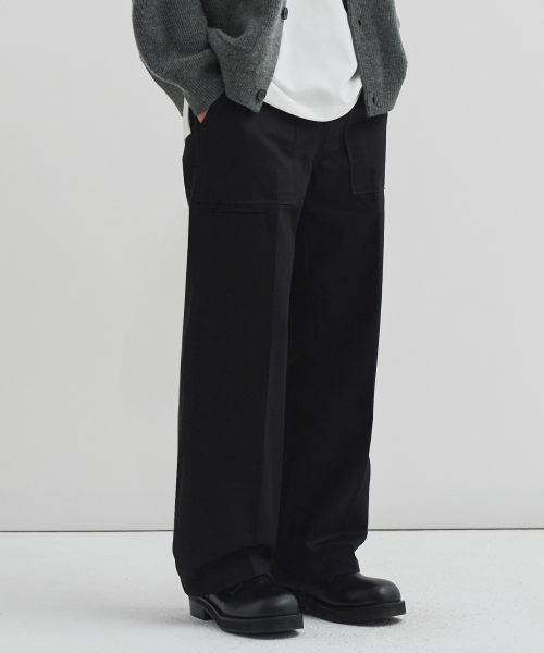 DRAW FIT（ドローフィット）の「ワイドパティグチノパンツ[BLACK]（その他パンツ・メンズ・その他・MEDIUM/LARGE/X-LARGE）」の2枚目の写真