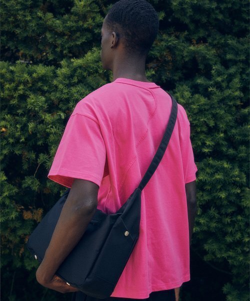 Aieul Edition] 3-Way Belted Ark Messenger Bag (Black 
