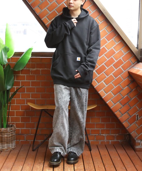 Carhartt（カーハート）の「Carhartt プルオーバー パーカー（パーカー・メンズ・ブラック/グレー系その他/ネイビー/ヘザーグレー・SMALL/MEDIUM/X-LARGE/LARGE）」の17枚目の写真