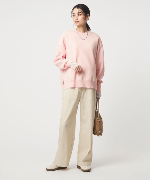green label relaxing(グリーンレーベルリラクシング)の「パフニット プルオーバー ウォッシャブル(ニット/セーター・レディース・ナチュラル/ブラック/ライトピンク・FREE)」の7枚目の写真