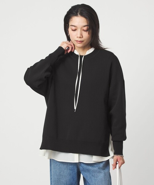 green label relaxing(グリーンレーベルリラクシング)の「パフニット プルオーバー ウォッシャブル(ニット/セーター・レディース・ナチュラル/ブラック/ライトピンク・FREE)」の8枚目の写真