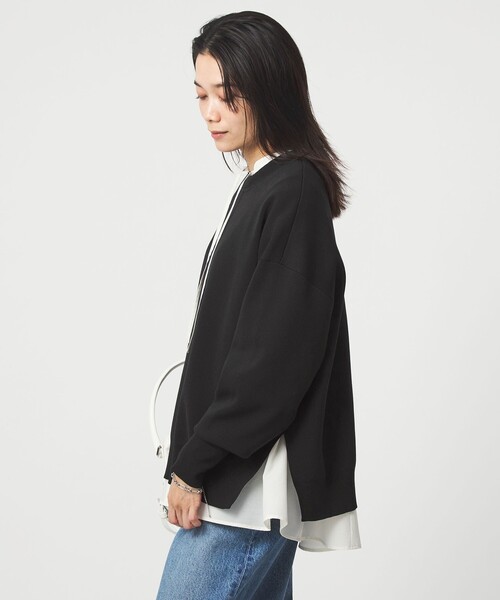 green label relaxing(グリーンレーベルリラクシング)の「パフニット プルオーバー ウォッシャブル(ニット/セーター・レディース・ナチュラル/ブラック/ライトピンク・FREE)」の10枚目の写真