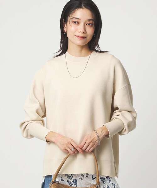 green label relaxing(グリーンレーベルリラクシング)の「パフニット プルオーバー ウォッシャブル(ニット/セーター・レディース・ナチュラル/ブラック/ライトピンク・FREE)」の13枚目の写真