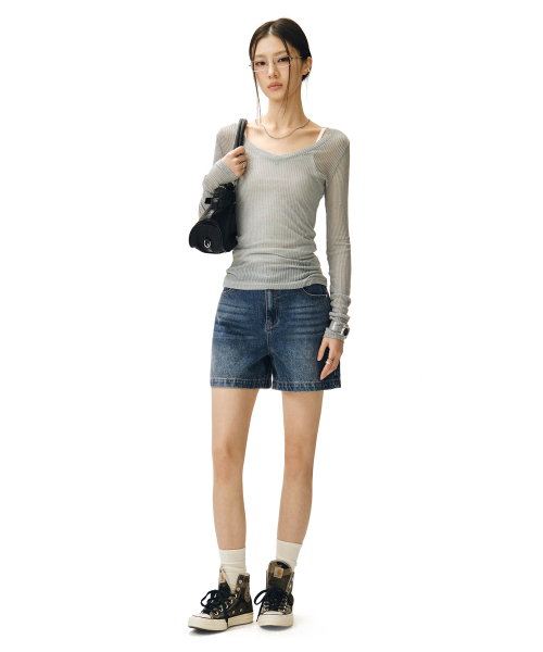 DECET WOMEN(デケット ウーマン)の「シグネチャーデニムショーツ DCWPT007BlueB(その他パンツ・レディース・その他・SMALL/MEDIUM/LARGE/X-SMALL)」の16枚目の写真