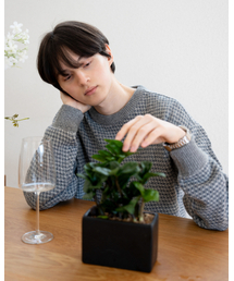 ASTLAY（アストレイ）の「loveless Round Neck knit (Light Gray/Denim/ Cream)（ニット/セーター）」