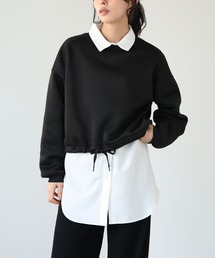 itto...（イット）の「あったか裏起毛ショート丈トップス（スウェット）」