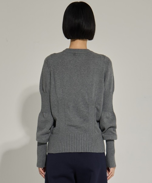AKANE UTSUNOMIYA（アカネウツノミヤ）の「【AKANE UTSUNOMIYA/アカネウツノミヤ】AKES-005（パフスリーブニット）（ニット/セーター・レディース・ブラック/グレー・FREE）」の10枚目の写真