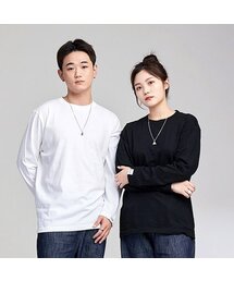 APOSTROPHE COMMA（アポストロフィコンマ）の「スリーブポイント無地長袖Tシャツ（ブラック）（Tシャツ/カットソー）」