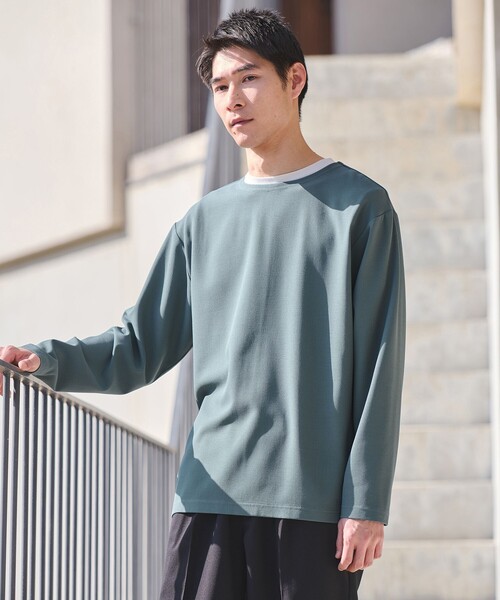 KIVANC ノーカラー 長袖 Tシャツ（Tシャツ/カットソー）｜green label