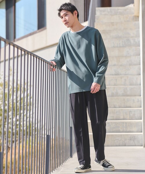 KIVANC ノーカラー 長袖 Tシャツ（Tシャツ/カットソー）｜green label