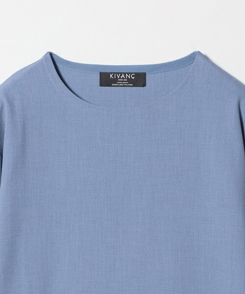 green label relaxing(グリーンレーベルリラクシング)の「KIVANC ノーカラー 長袖 Tシャツ(Tシャツ/カットソー・メンズ・ナチュラル/ブラック/ライトブルー/ケリーグリーン・XL/L/M/S)」の19枚目の写真