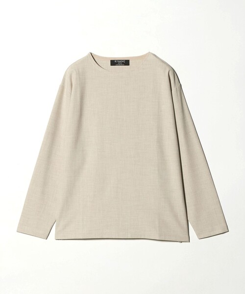 green label relaxing(グリーンレーベルリラクシング)の「KIVANC ノーカラー 長袖 Tシャツ(Tシャツ/カットソー・メンズ・ナチュラル/ブラック/ライトブルー/ケリーグリーン・XL/L/M/S)」の12枚目の写真