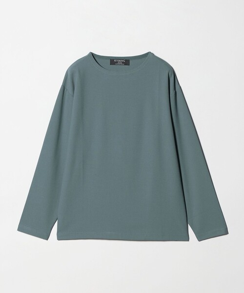 green label relaxing(グリーンレーベルリラクシング)の「KIVANC ノーカラー 長袖 Tシャツ(Tシャツ/カットソー・メンズ・ナチュラル/ブラック/ライトブルー/ケリーグリーン・XL/L/M/S)」の9枚目の写真