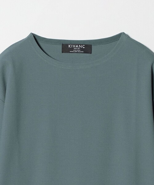 green label relaxing(グリーンレーベルリラクシング)の「KIVANC ノーカラー 長袖 Tシャツ(Tシャツ/カットソー・メンズ・ナチュラル/ブラック/ライトブルー/ケリーグリーン・XL/L/M/S)」の8枚目の写真