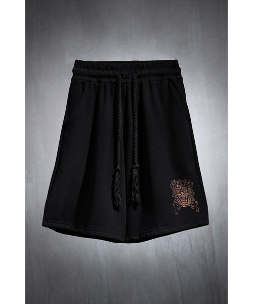 KIRTIMUKHA(キールティムカ)の「ロゴブリーチルーズフィットロープショートパンツブラック(その他パンツ・メンズ・その他・FREE)」の3枚目の写真