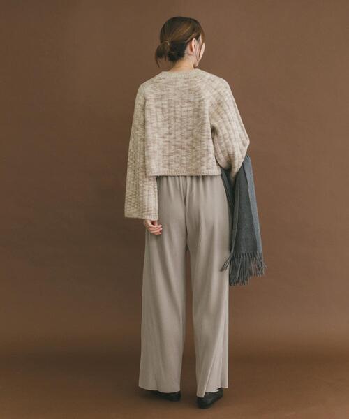 ITEMS URBANRESEARCH（アイテムズ アーバンリサーチ）の「ワイドスリーブミックスニット（ニット/セーター・レディース・イエロー/ベージュ/グレー・FREE）」の8枚目の写真