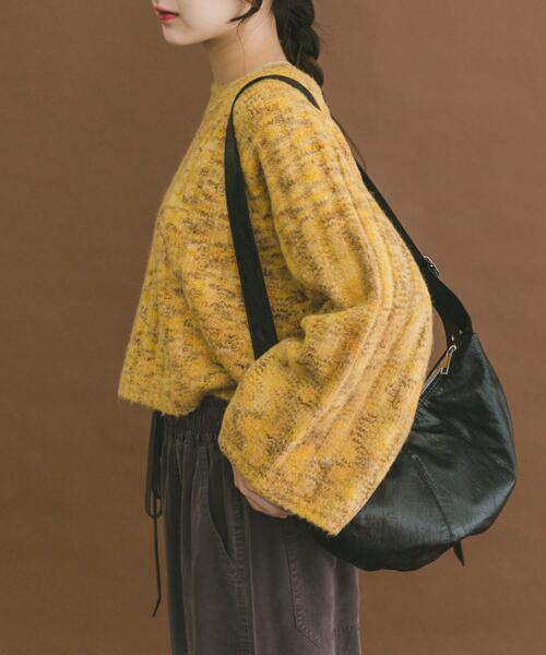 ITEMS URBANRESEARCH（アイテムズ アーバンリサーチ）の「ワイドスリーブミックスニット（ニット/セーター・レディース・イエロー/ベージュ/グレー・FREE）」の19枚目の写真