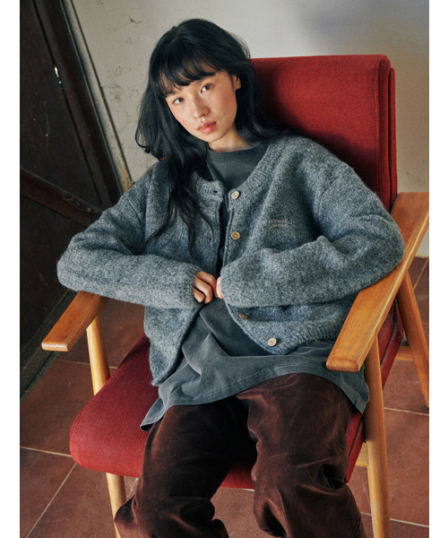 FLATWAVE IN SEOUL(フラットウェーブインソウル)の「Ebbe Mild Wool Cardigan Charcoal(カーディガン/ボレロ・レディース・その他・FREE)」の2枚目の写真