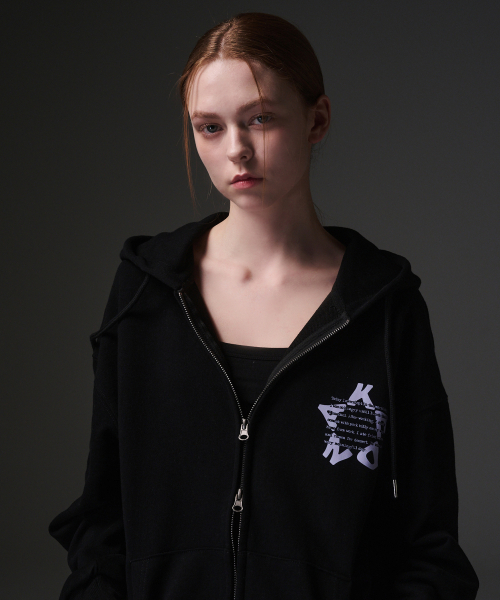 KENDA(ケンダ)の「KENDA STAR HOOD ZIP-UP (BLACK)(パーカー・レディース・ブラック・SMALL/MEDIUM)」の2枚目の写真