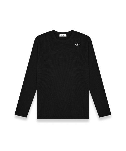 R-4(アールフォー)の「R-0024 / BRUSHED KNIT - LONG SLEEVE TSHIRTS(BLACK)(ニット/セーター・メンズ・ブラック・SMALL/MEDIUM/LARGE)」の1枚目の写真