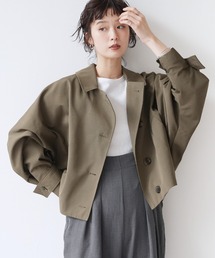 Yeoun（ヨウン）の「トレンチ風ショート丈ドルマンコート（トレンチコート）」
