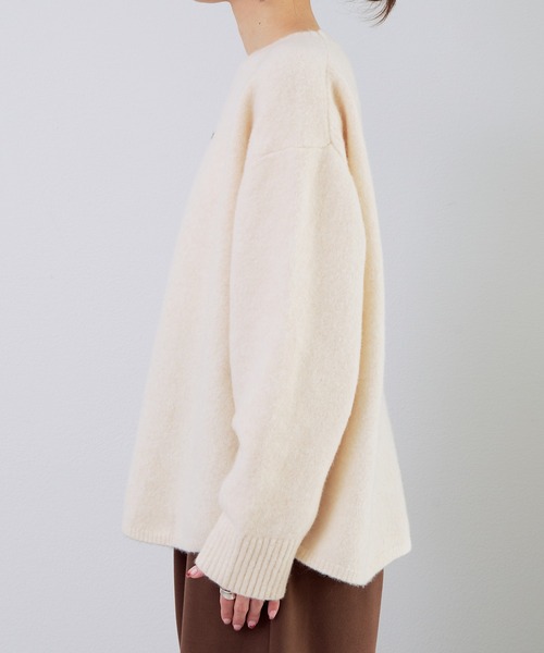 PUAL CE CIN(ピュアルセシン)の「ロゴ刺繍ニットプルオーバー(ニット/セーター・レディース・ネイビー/レッド/アイボリー・FREE)」の10枚目の写真