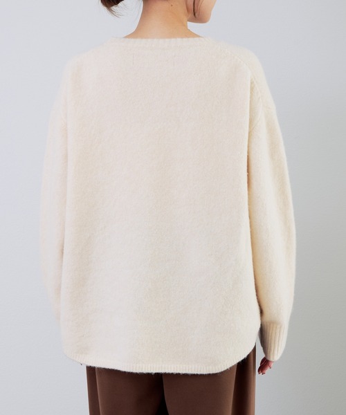 PUAL CE CIN(ピュアルセシン)の「ロゴ刺繍ニットプルオーバー(ニット/セーター・レディース・ネイビー/レッド/アイボリー・FREE)」の11枚目の写真