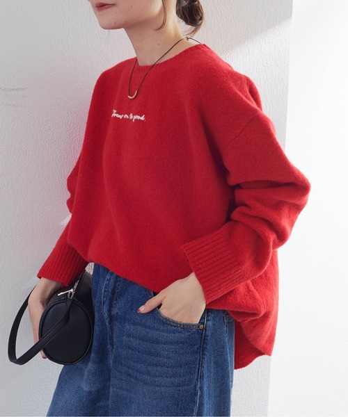 セール】ロゴ刺繍ニットプルオーバー（ニット/セーター）｜PUAL CE CIN