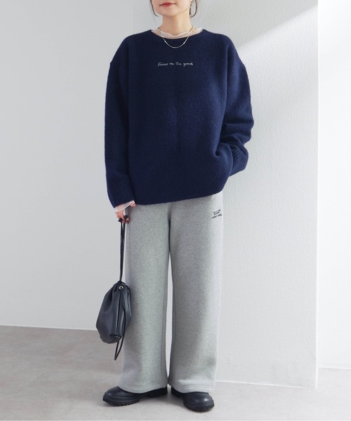 PUAL CE CIN(ピュアルセシン)の「ロゴ刺繍ニットプルオーバー(ニット/セーター・レディース・ネイビー/レッド/アイボリー・FREE)」の6枚目の写真