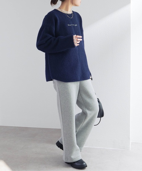 PUAL CE CIN(ピュアルセシン)の「ロゴ刺繍ニットプルオーバー(ニット/セーター・レディース・ネイビー/レッド/アイボリー・FREE)」の7枚目の写真