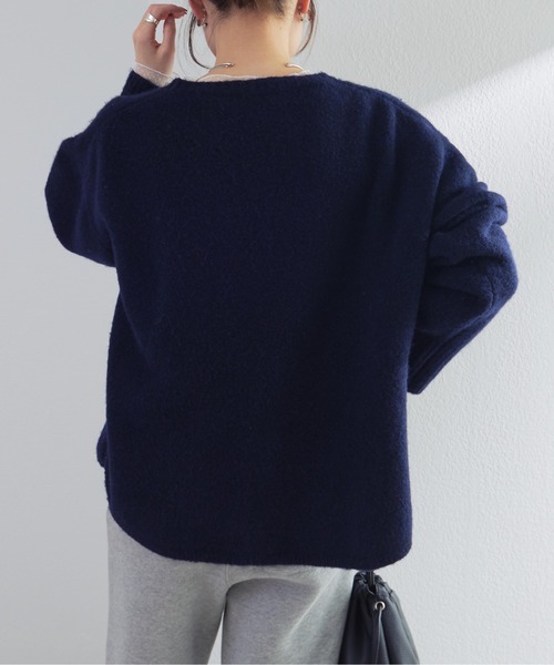 PUAL CE CIN(ピュアルセシン)の「ロゴ刺繍ニットプルオーバー(ニット/セーター・レディース・ネイビー/レッド/アイボリー・FREE)」の5枚目の写真