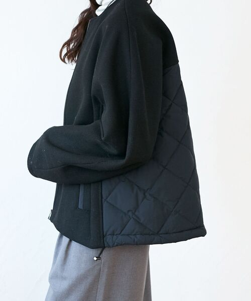 le.coeur blanc（ルクールブラン）の「ウール×ダウンキリカエジャケット（その他アウター・レディース・ブラック/ライトベージュ・38）」の7枚目の写真