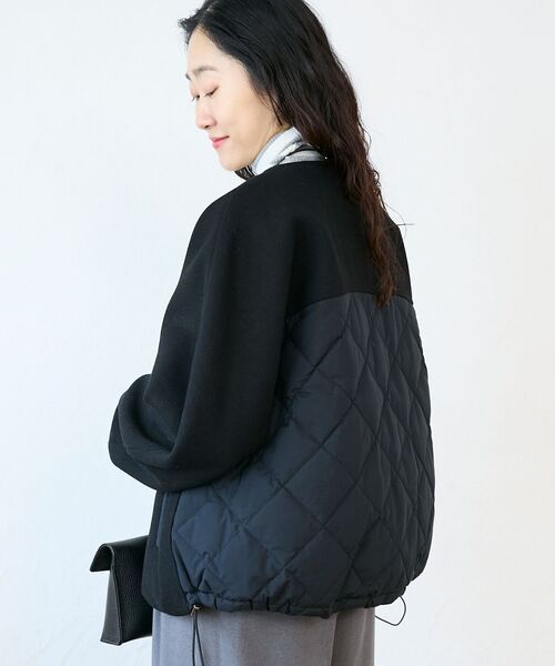 le.coeur blanc（ルクールブラン）の「ウール×ダウンキリカエジャケット（その他アウター・レディース・ブラック/ライトベージュ・38）」の8枚目の写真