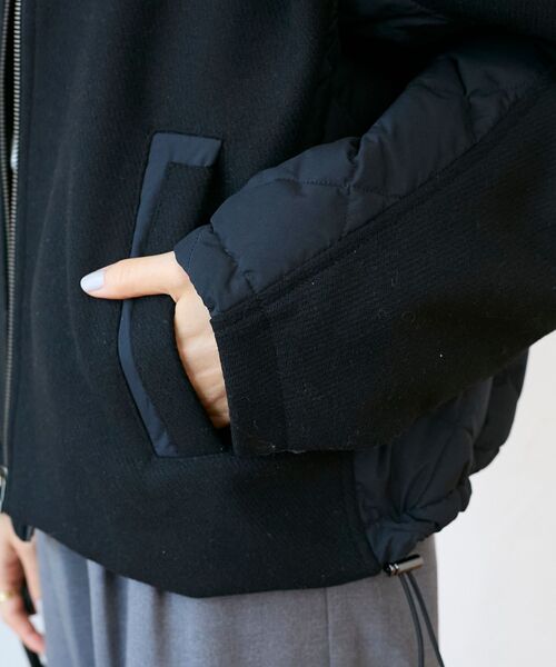 le.coeur blanc（ルクールブラン）の「ウール×ダウンキリカエジャケット（その他アウター・レディース・ブラック/ライトベージュ・38）」の10枚目の写真