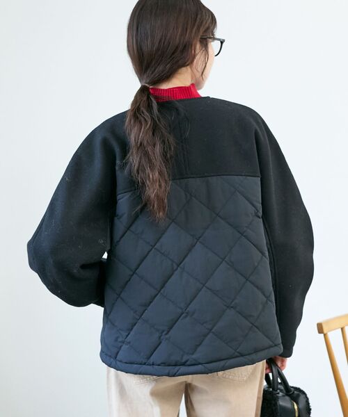 le.coeur blanc（ルクールブラン）の「ウール×ダウンキリカエジャケット（その他アウター・レディース・ブラック/ライトベージュ・38）」の12枚目の写真