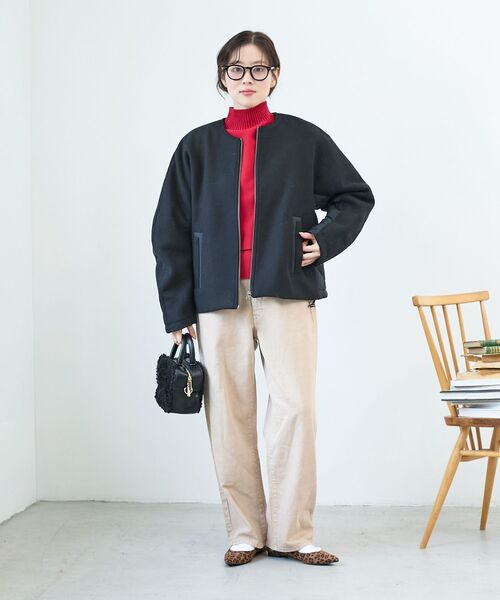 le.coeur blanc（ルクールブラン）の「ウール×ダウンキリカエジャケット（その他アウター・レディース・ブラック/ライトベージュ・38）」の13枚目の写真