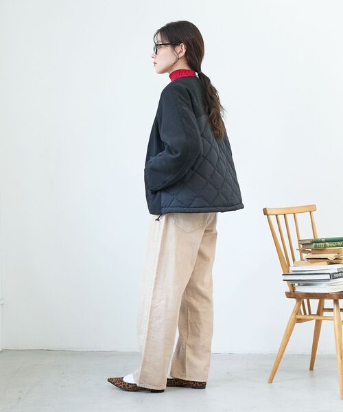 le.coeur blanc（ルクールブラン）の「ウール×ダウンキリカエジャケット（その他アウター・レディース・ブラック/ライトベージュ・38）」の15枚目の写真