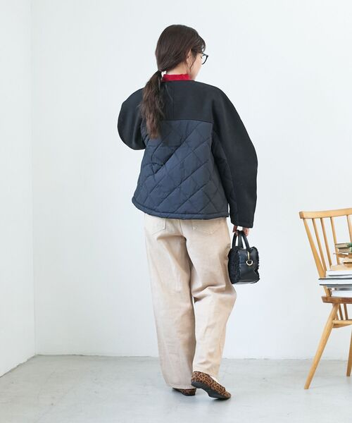 le.coeur blanc（ルクールブラン）の「ウール×ダウンキリカエジャケット（その他アウター・レディース・ブラック/ライトベージュ・38）」の17枚目の写真