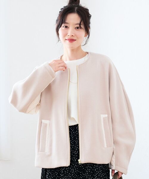 le.coeur blanc（ルクールブラン）の「ウール×ダウンキリカエジャケット（その他アウター・レディース・ブラック/ライトベージュ・38）」の19枚目の写真