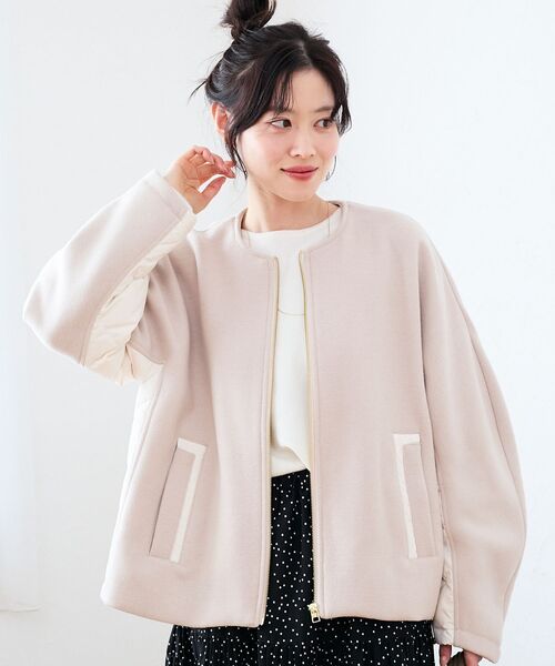 le.coeur blanc（ルクールブラン）の「ウール×ダウンキリカエジャケット（その他アウター・レディース・ブラック/ライトベージュ・38）」の20枚目の写真