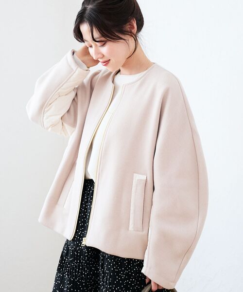 le.coeur blanc（ルクールブラン）の「ウール×ダウンキリカエジャケット（その他アウター・レディース・ブラック/ライトベージュ・38）」の21枚目の写真