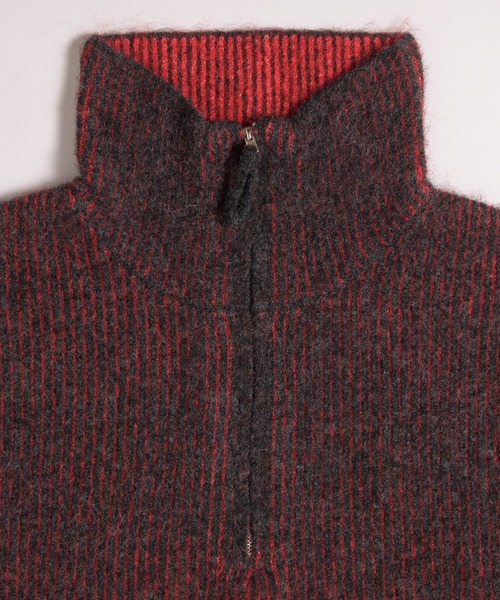 MUHET(ミュエータ)の「two-tone half-zip knit pullover / 配色ハーフジップニット(ニット/セーター・レディース・ベージュ/ネイビー/チャコールグレー・FREE)」の17枚目の写真