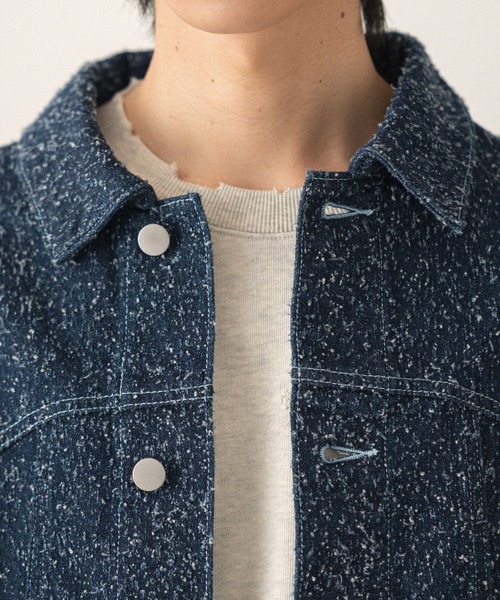 LUCY（ルーシー）の「LUCY/【26年春夏新作】ネップデニムジャケット（デニムジャケット・メンズ・ブラック系2/インディゴブルー・LARGE/MEDIUM）」の13枚目の写真